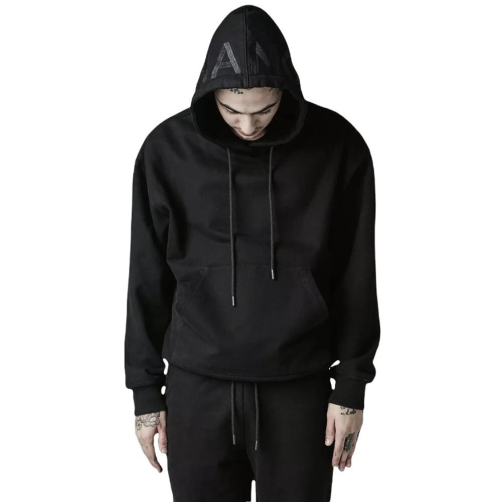 Change Of Heart Heavyweight Black Embroidered Hoodie-M